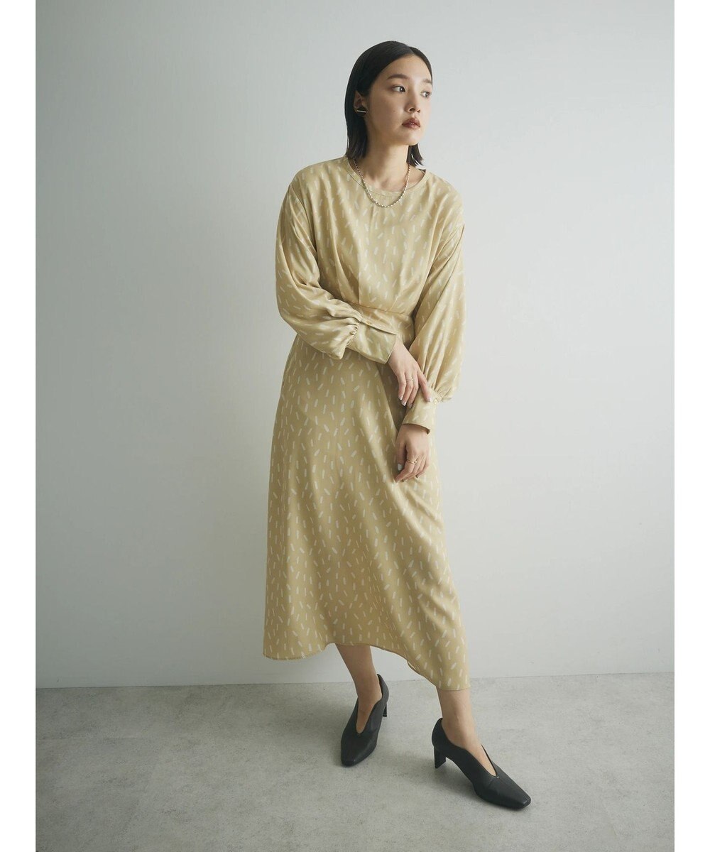 Green Parks armonia．スクエアドットプリントタックワンピース 