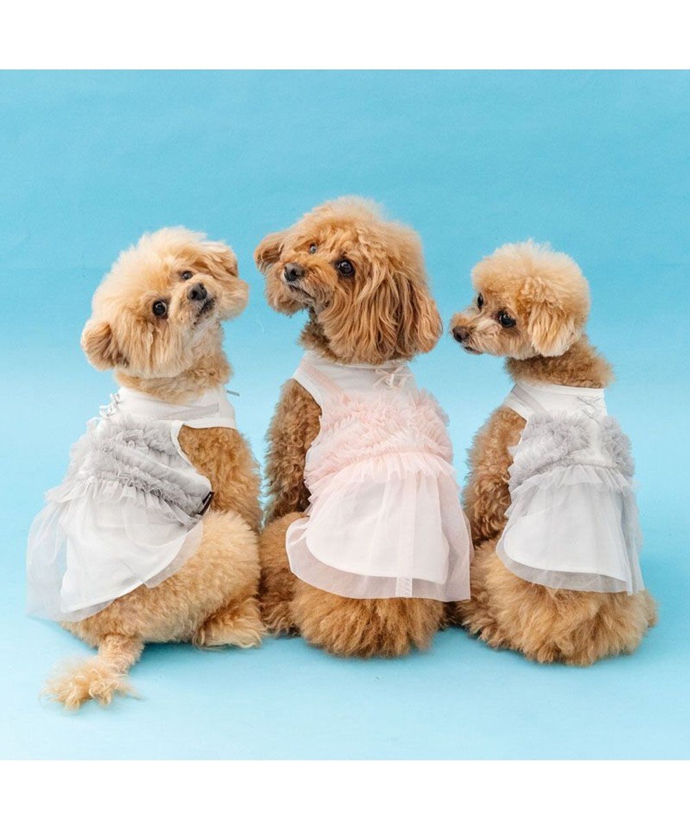 PET PARADISE ペットパラダイス チュール タンクトップ 《グレー》 小型犬 