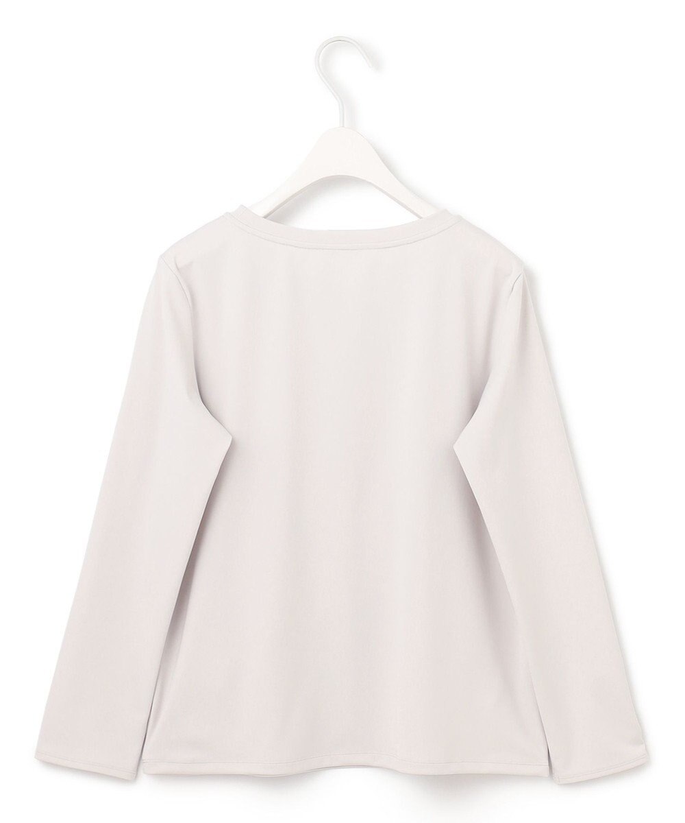 ICB 【洗える】シャイニースムース ドレープフリルカットソー 