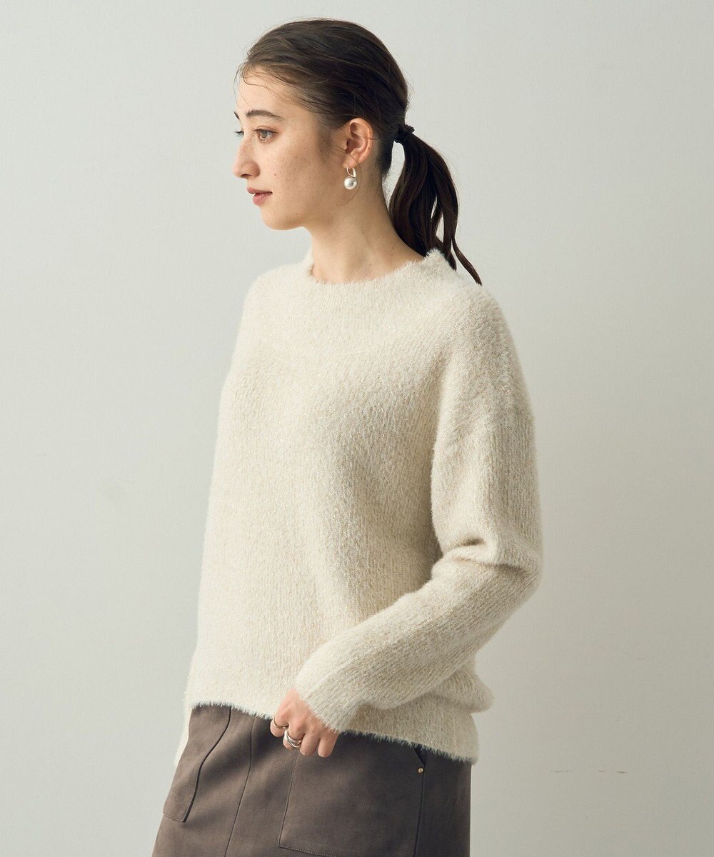 YECCA VECCA 2wayラメフェザーニット 