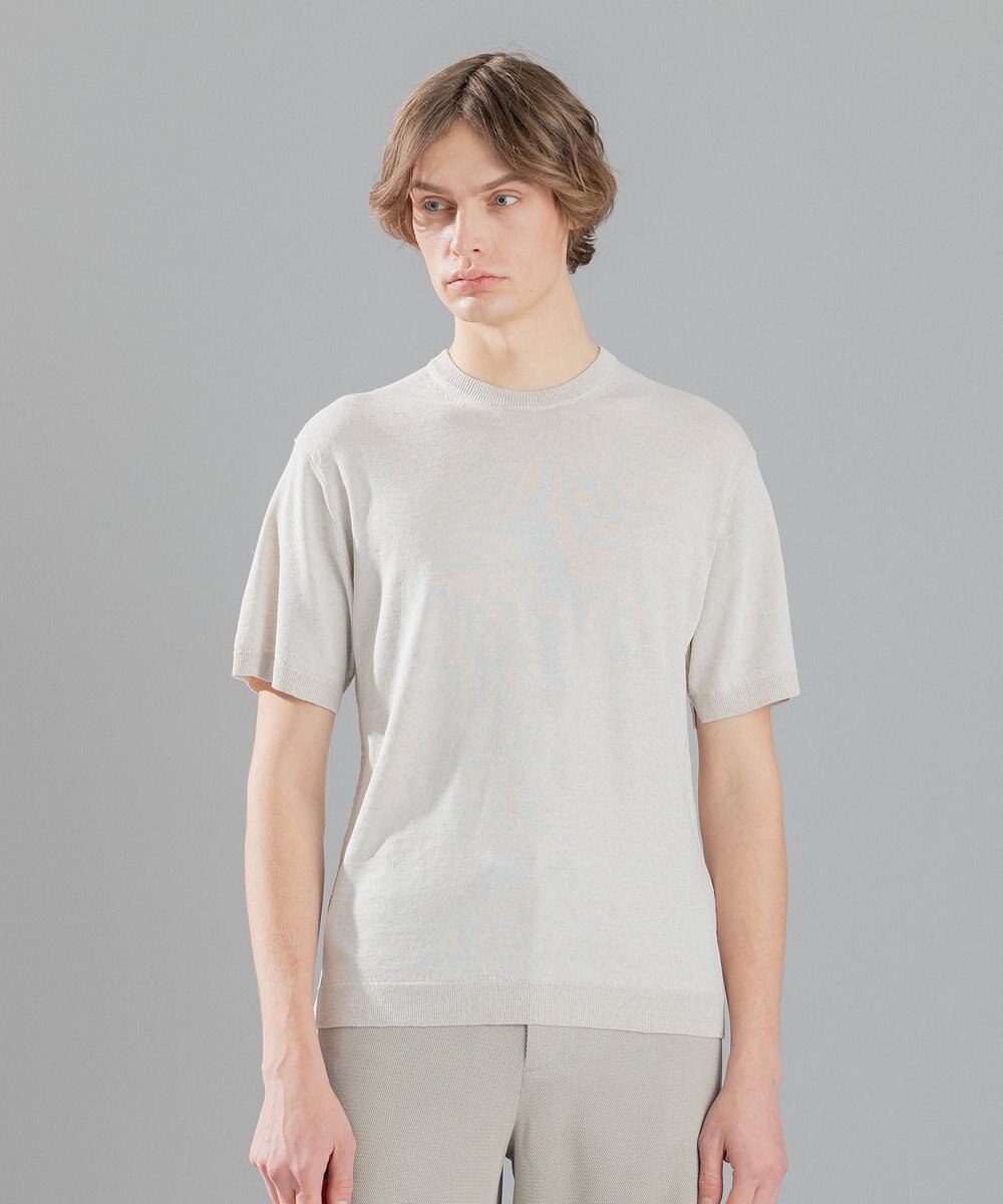 JOSEPH HOMME リネンナイロンプレーン　半袖クルーネックニット 