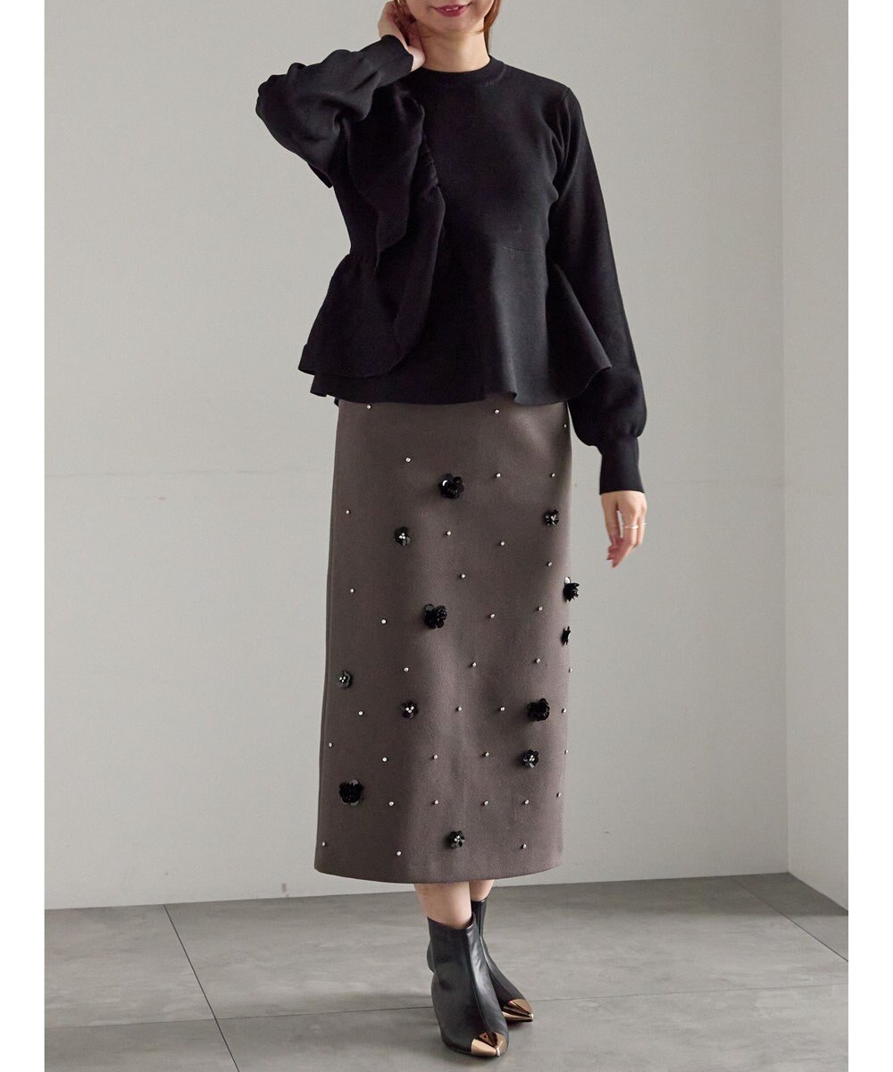 Te chichi ビジューデザインナロースカート《2025winter catalog item》 