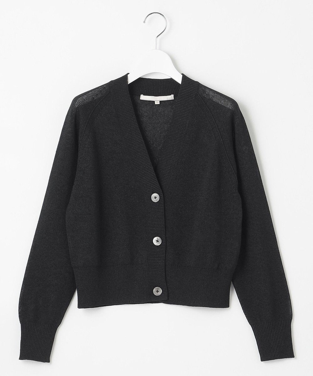 自由区 L 【洗える】ペーパーブレンド カーディガン 