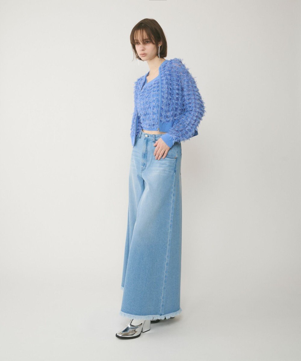 GRACE CONTINENTAL フリンジニットベアトップ 