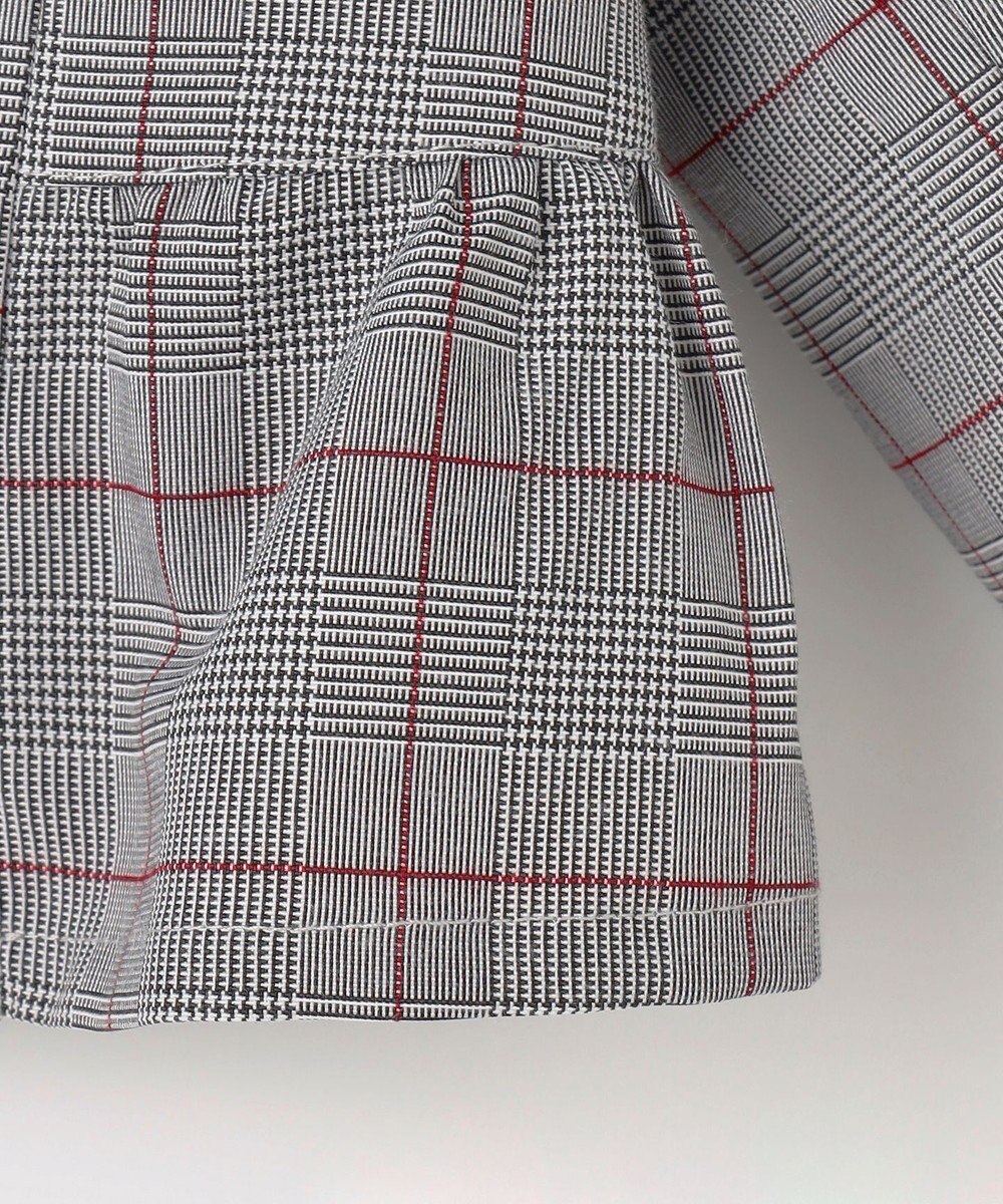 組曲 KIDS 【110-140㎝】グレンチェックジャケット＆プリーツワンピース セット 