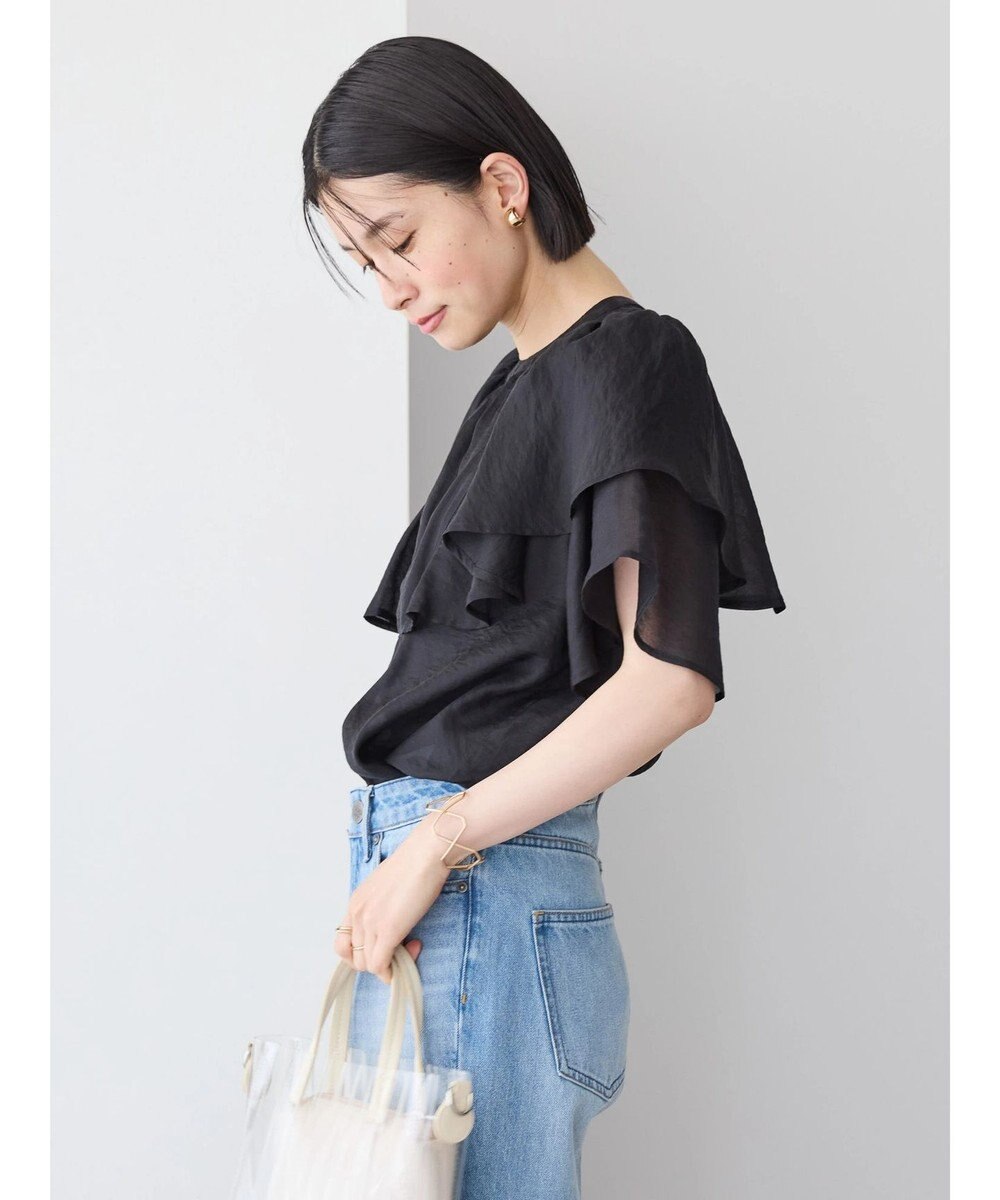 AMERICAN HOLIC 接触冷感シアーフリルブラウス 