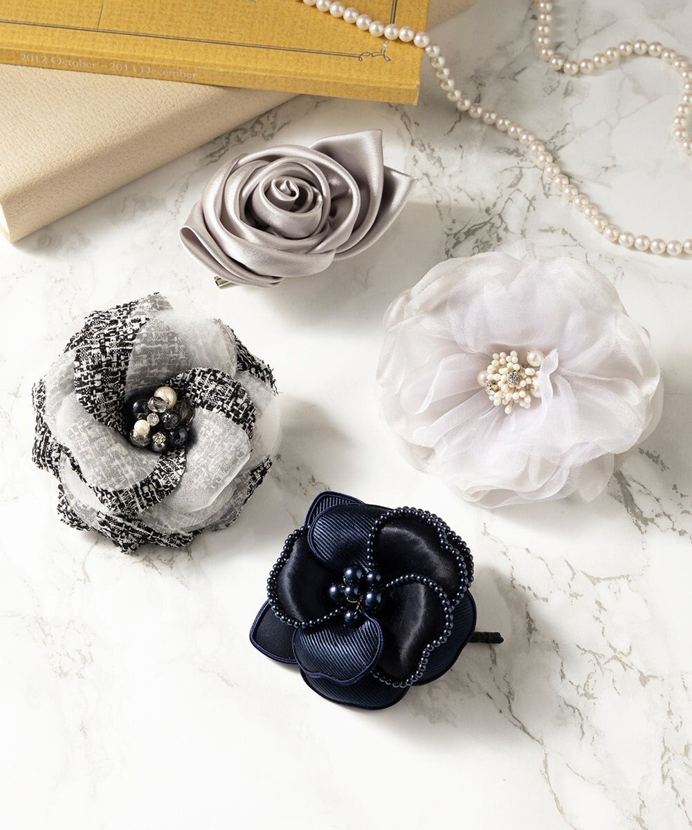 23区 シャイン ツイード コサージュ 