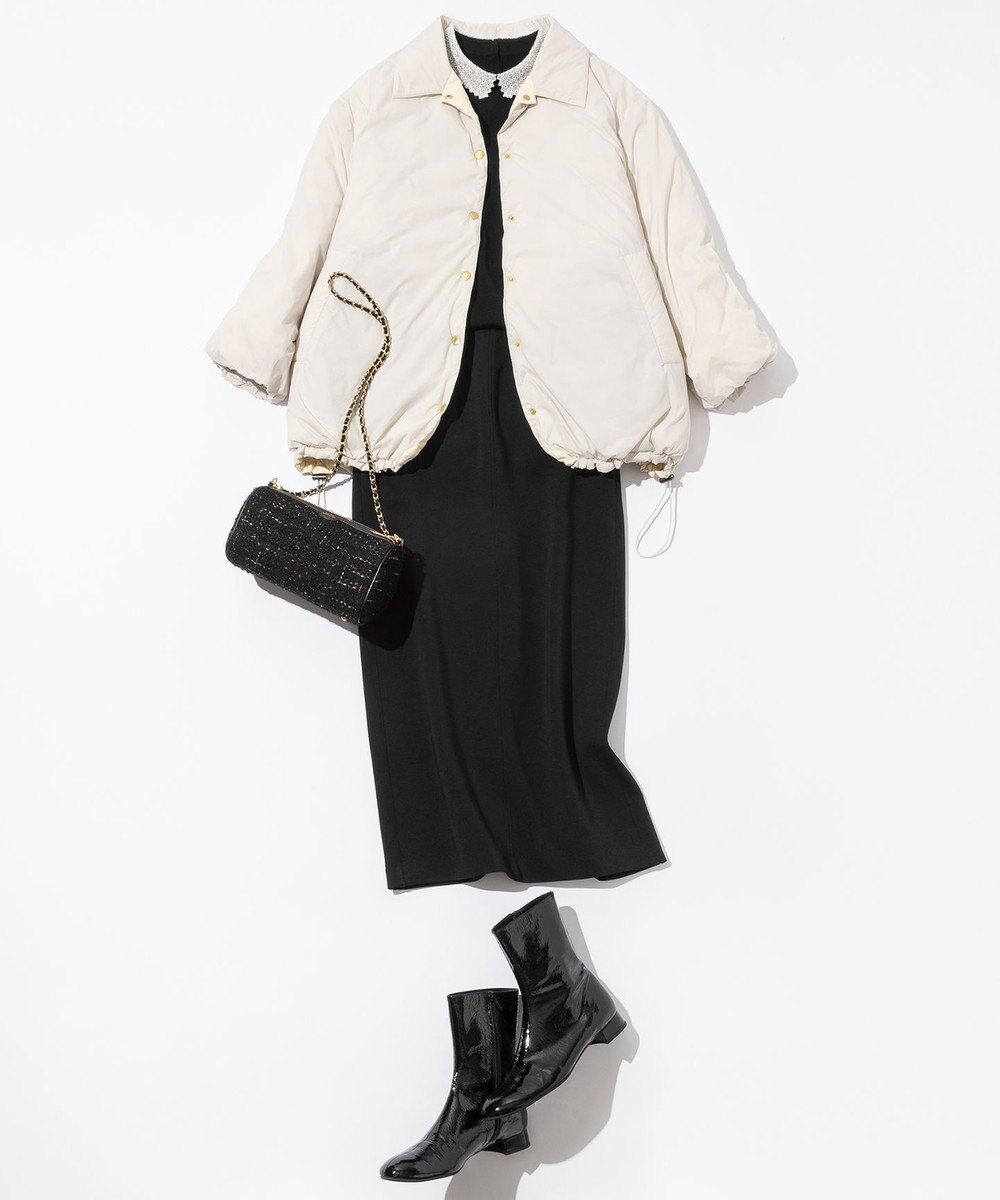 UNFILO L 【自宅で洗濯OK / ファー襟取り外し可能】TAIONコラボ ボア襟 リバーシブルダウン 