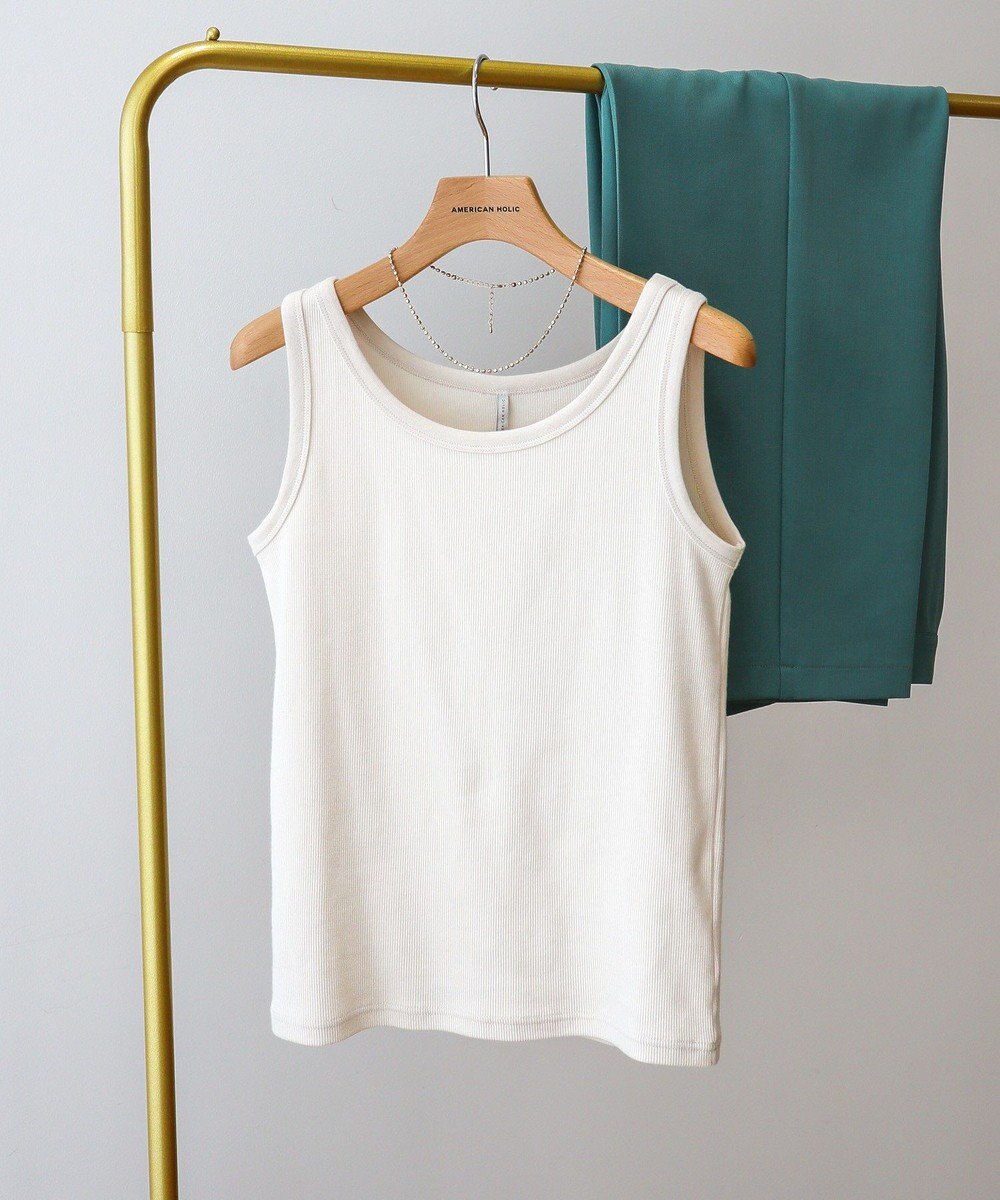 AMERICAN HOLIC 抗菌防臭テレコタンクトップ 