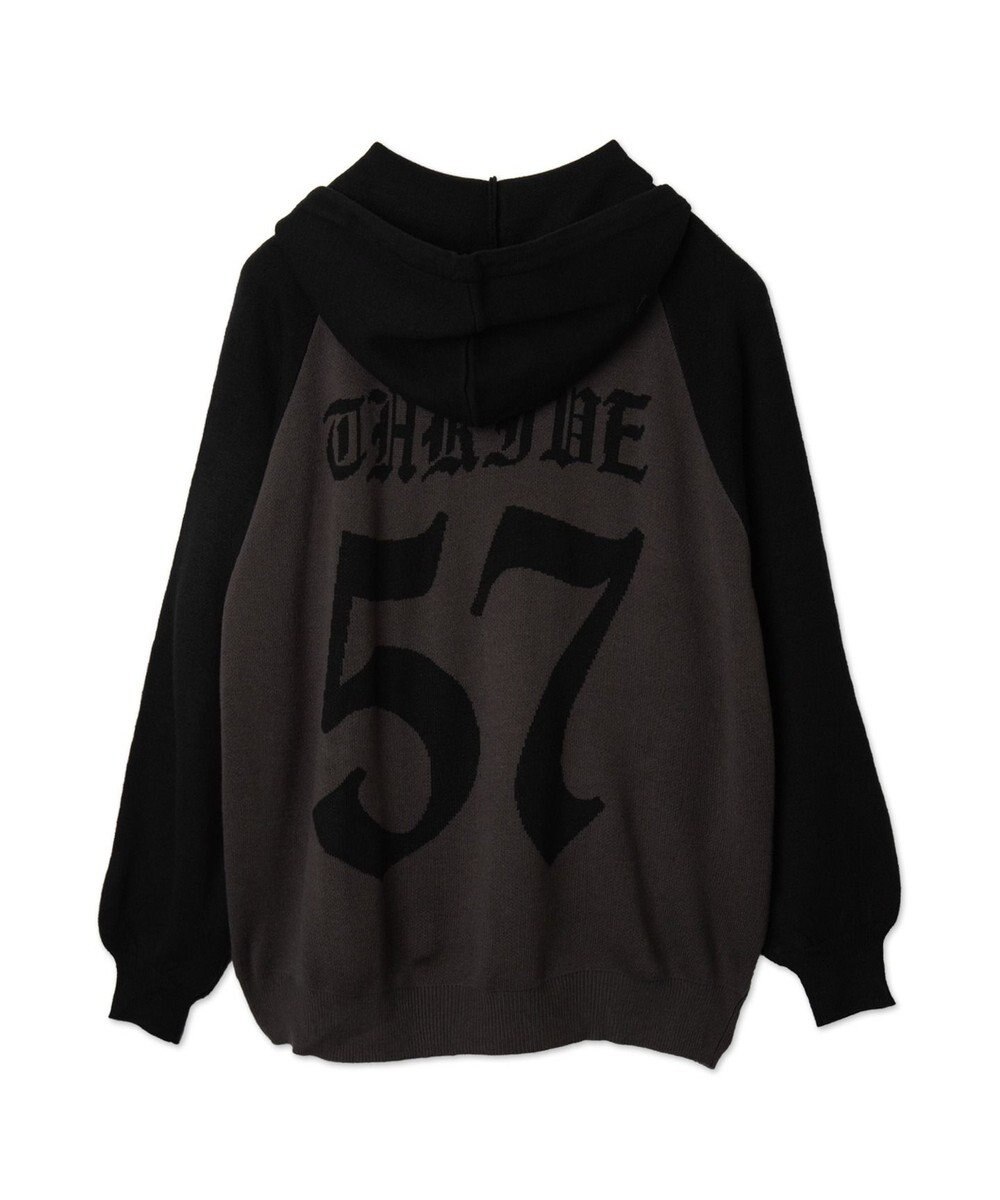 WEGO グラフィックニットパーカー 