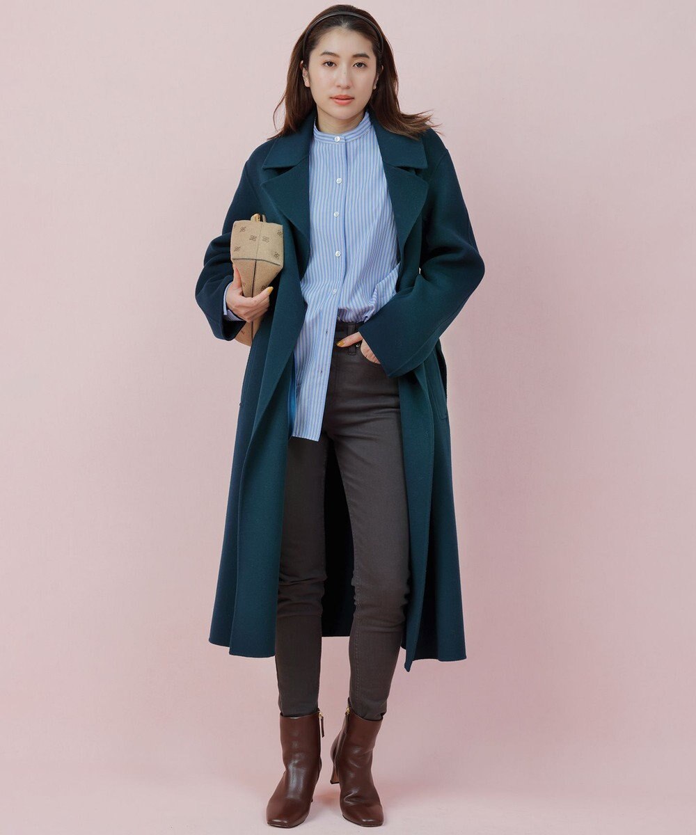 23区 【CLASSY.1月号掲載】CANCLINI バンドカラー シャツ 