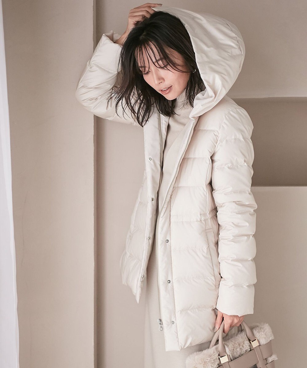 23区 【洗える】シレータフタ ショート ダウンコート 