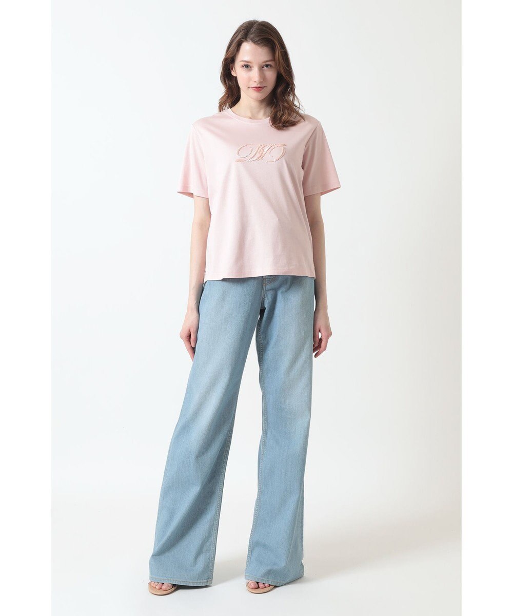 DAKS ロゴ スパンコール Tシャツ 