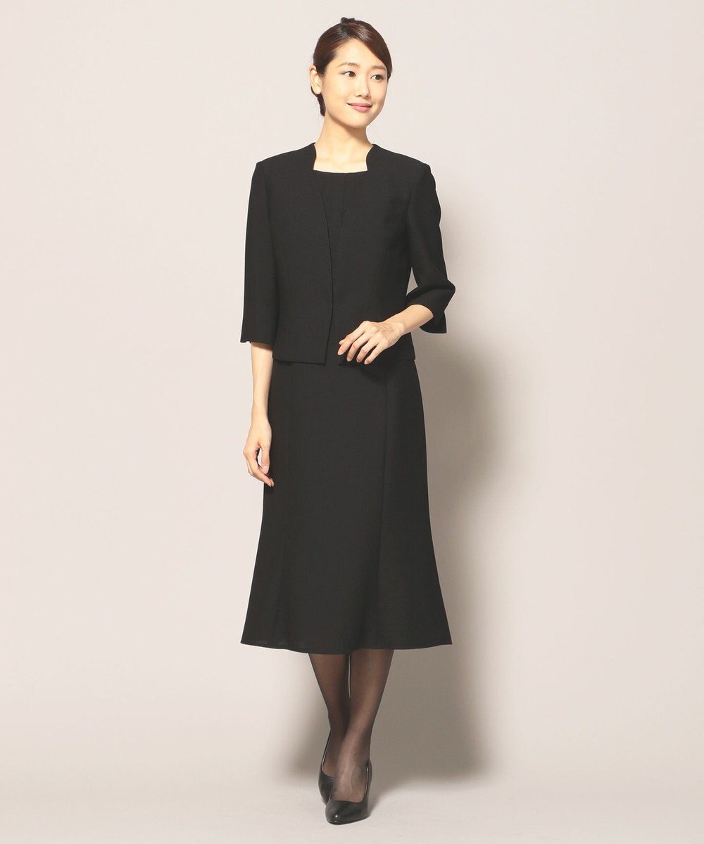 自由区 FORMAL 【前開きワンピース】ネルファータリンググログラン ジャケット+ワンピース 