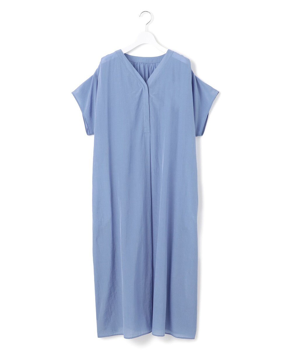 23区 L 【Lサイズ限定/接触冷感/速乾性/洗える】エアリーブライトローン Vネックワンピース 