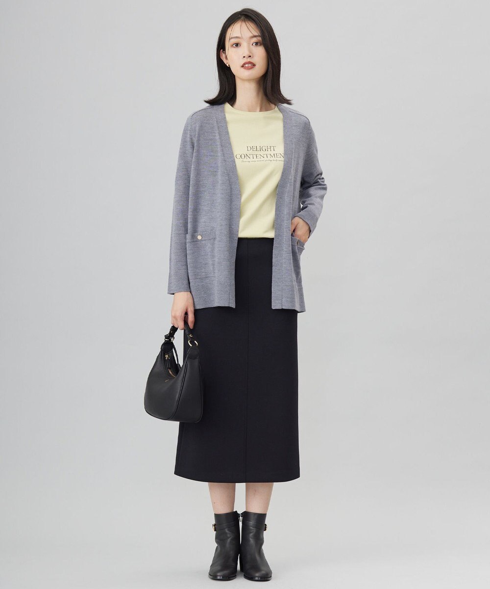 J.PRESS LADIES S 【洗える】KNIT BASIC ロングカーディガン 