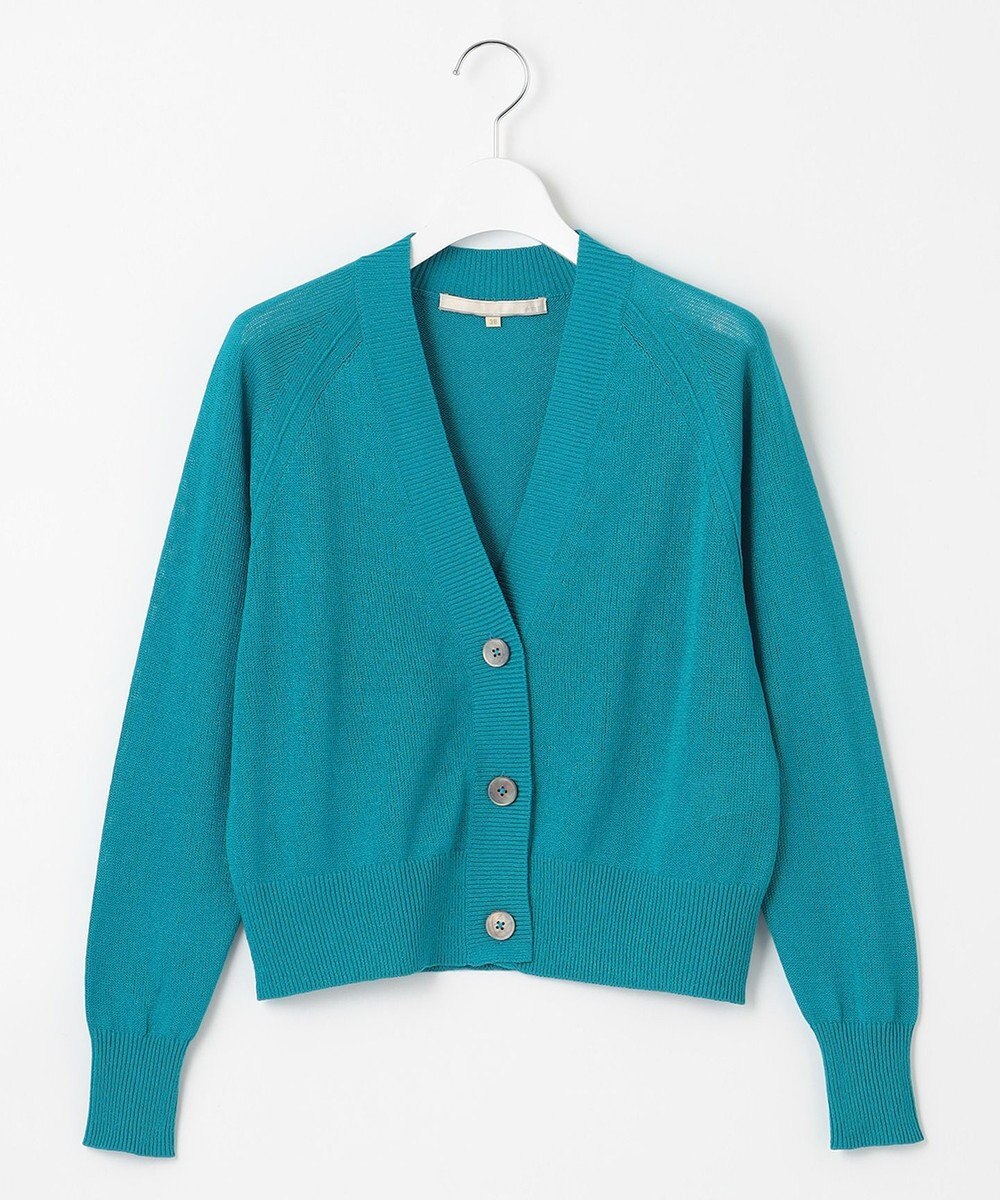 自由区 L 【洗える】ペーパーブレンド カーディガン 