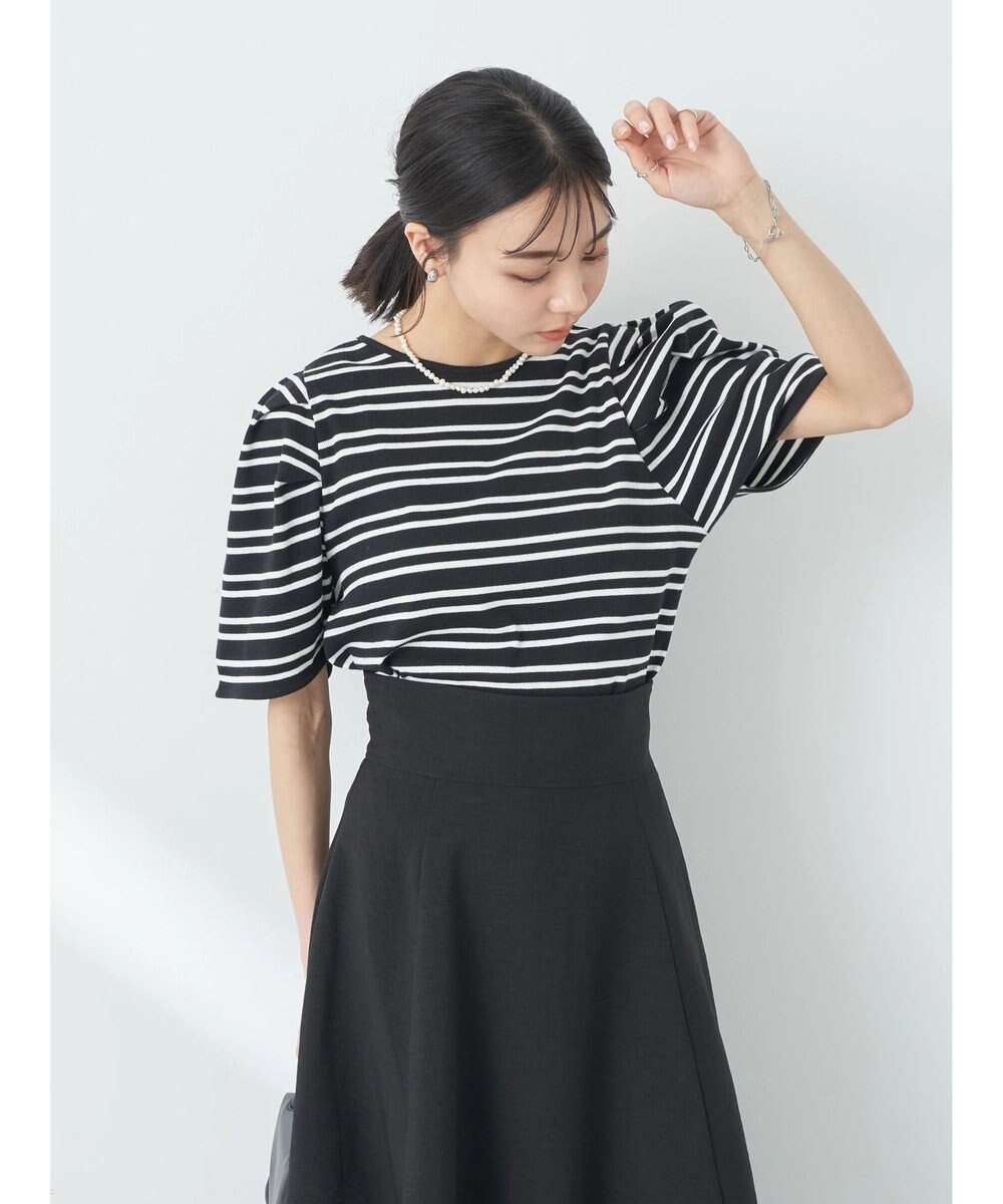 earth music&ecology パワーショルダーリブプルオーバー 