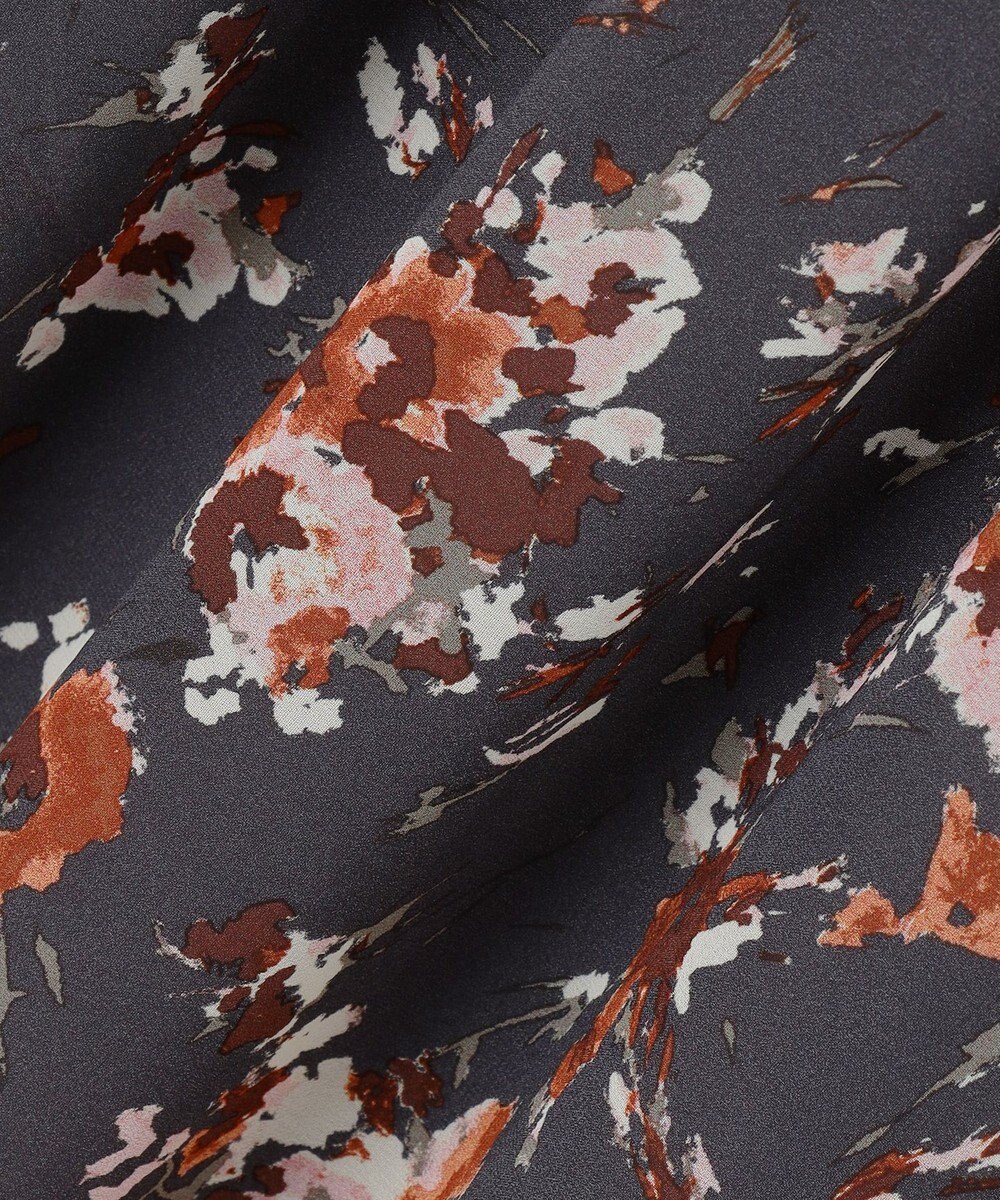 自由区 【洗える】オータムダリアプリント ワンピース 