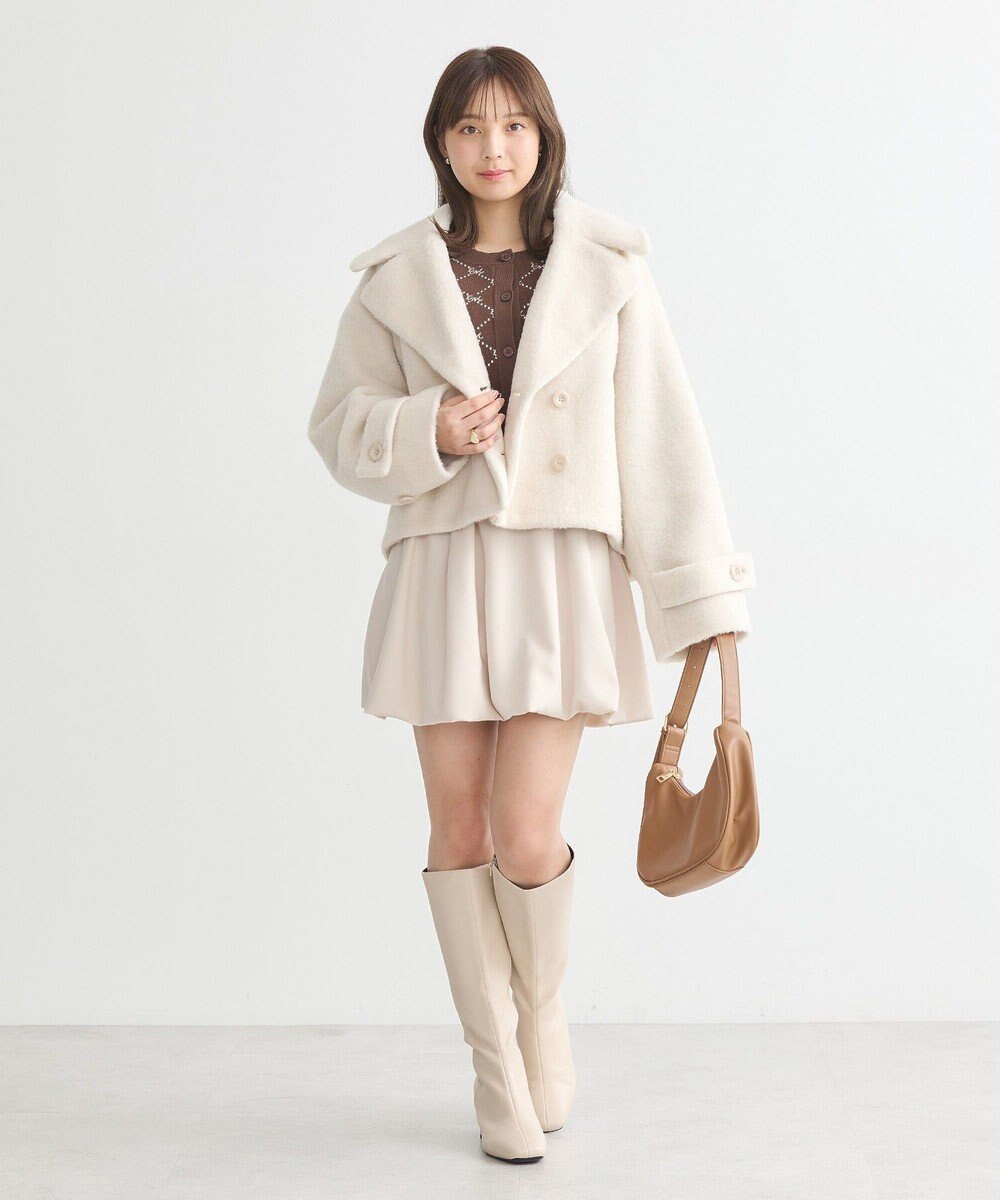 earth music&ecology シャギーショートコート 