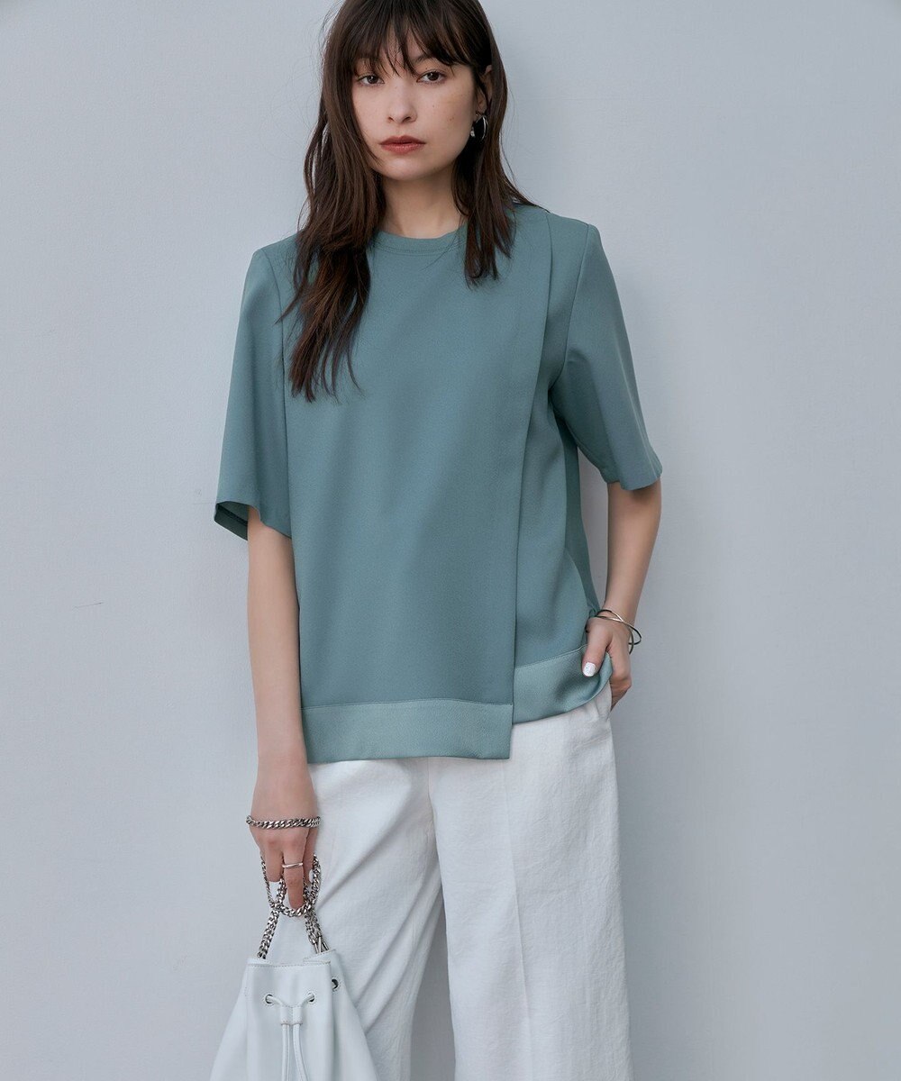 ICB 【新色追加・接触冷感・UVケア・速乾・洗える】 FluidBackSatin Tブラウス 