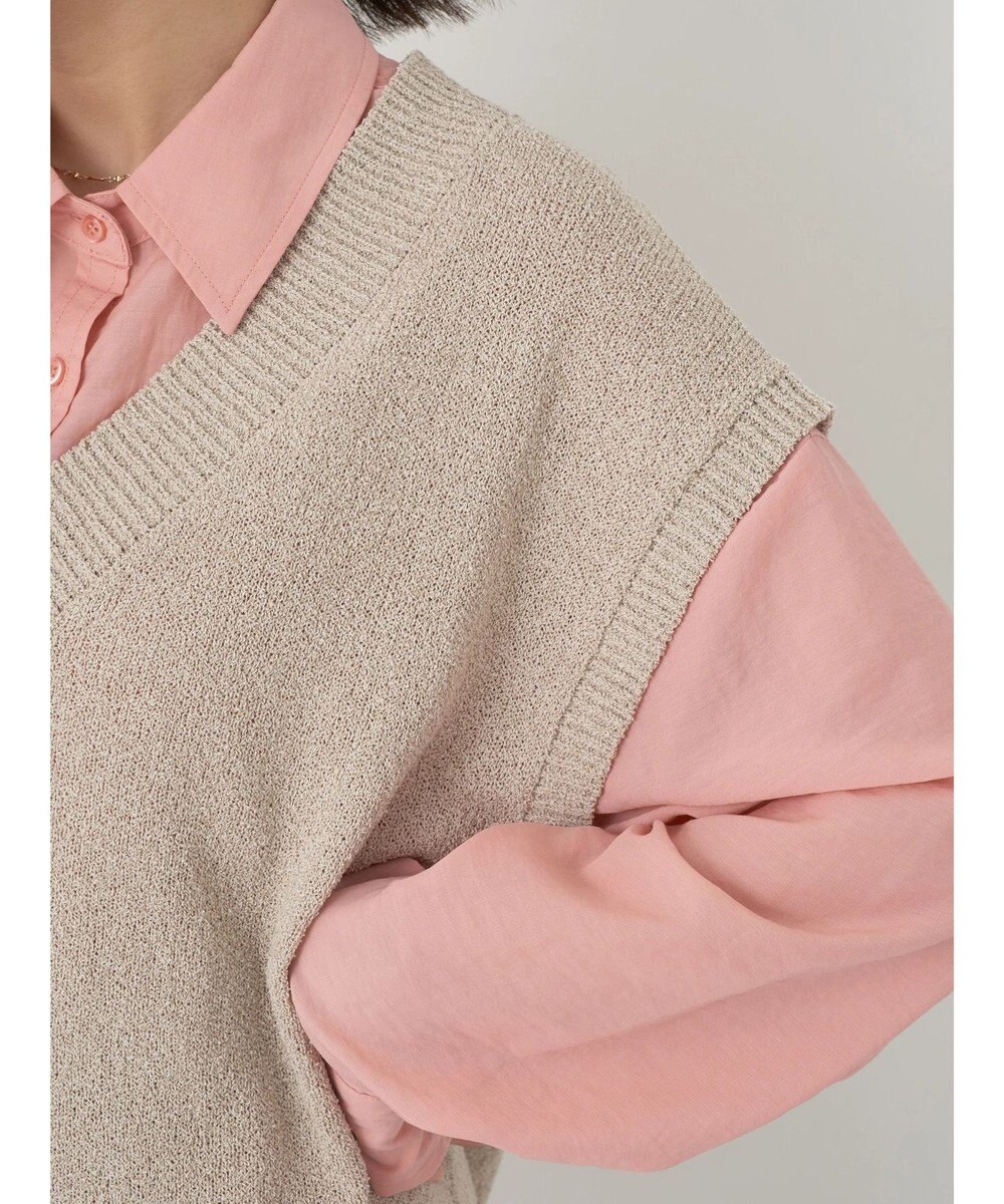 earth music&ecology ミニブークレＶネックベスト 