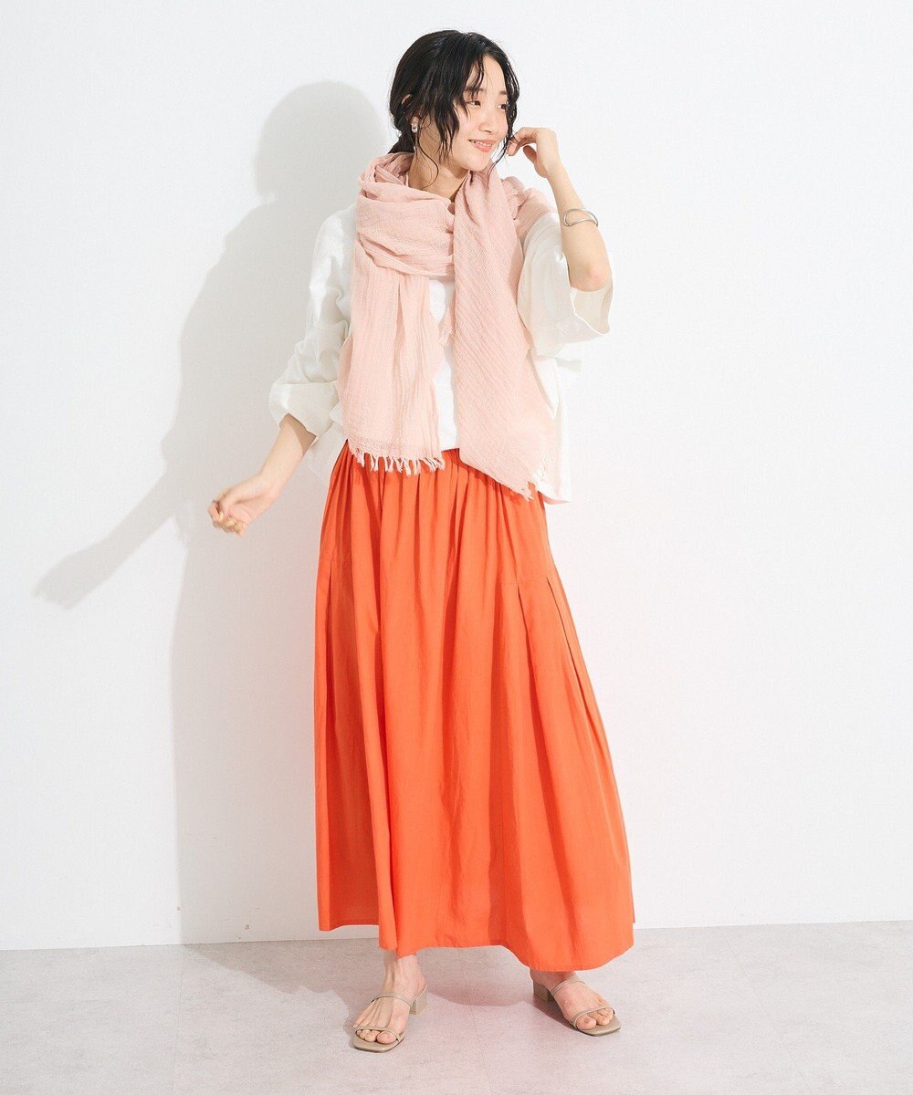 CRAFT STANDARD BOUTIQUE インド綿サイドタック切り替えスカート 