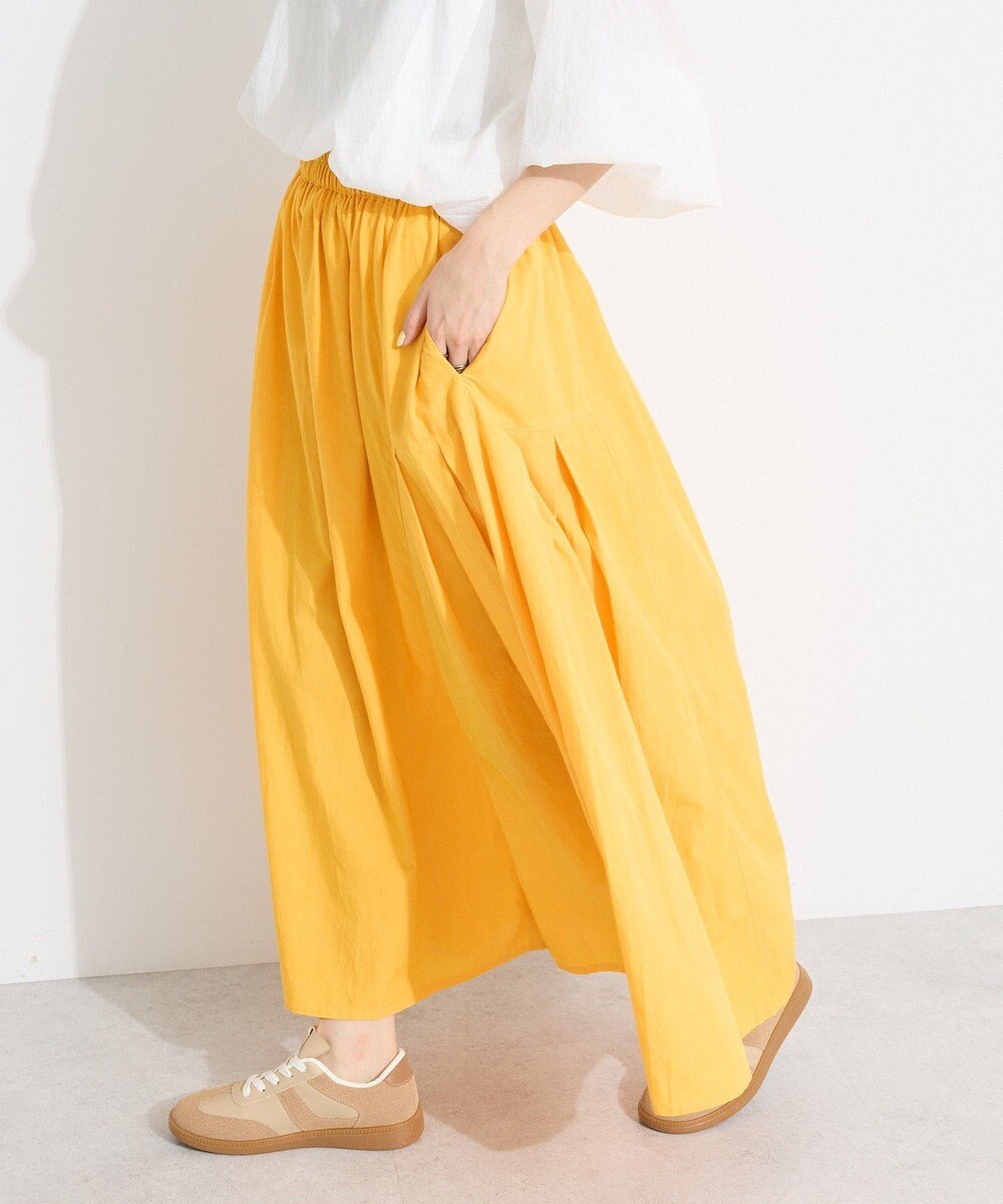 CRAFT STANDARD BOUTIQUE インド綿サイドタック切り替えスカート 