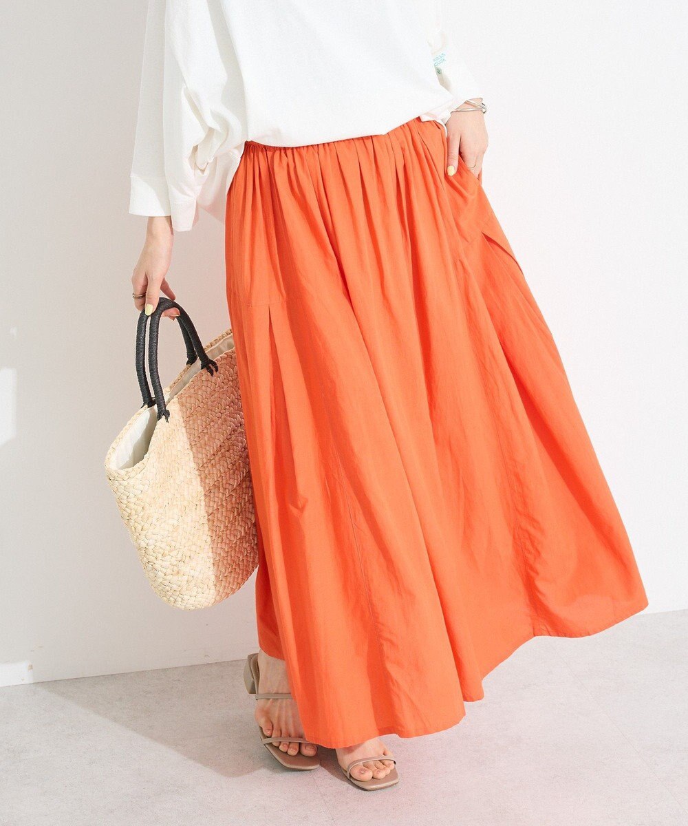 CRAFT STANDARD BOUTIQUE インド綿サイドタック切り替えスカート 