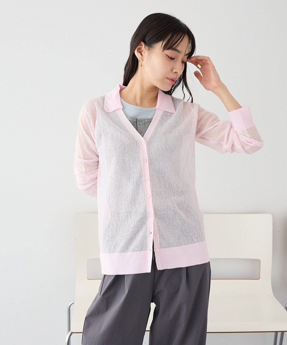 CRAFT STANDARD BOUTIQUE シアージョーゼットニットカーディガン 