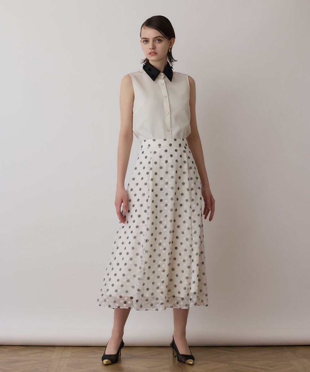 GRACE CONTINENTAL シアーメッシュノースリーブ 