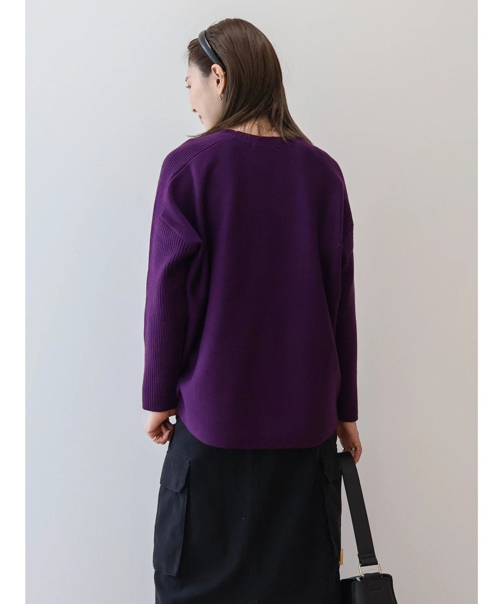 AMERICAN HOLIC バイパチ袖リブラグランニットプルオーバー 