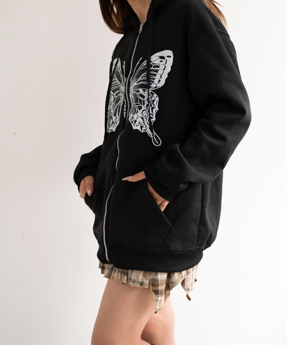 WEGO バタフライBIGZIPパーカー 