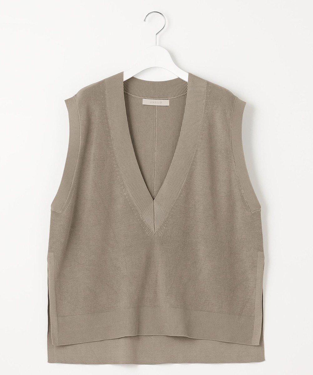 UNFILO L 【UVケア/抗菌防臭】深Ｖニットベスト 