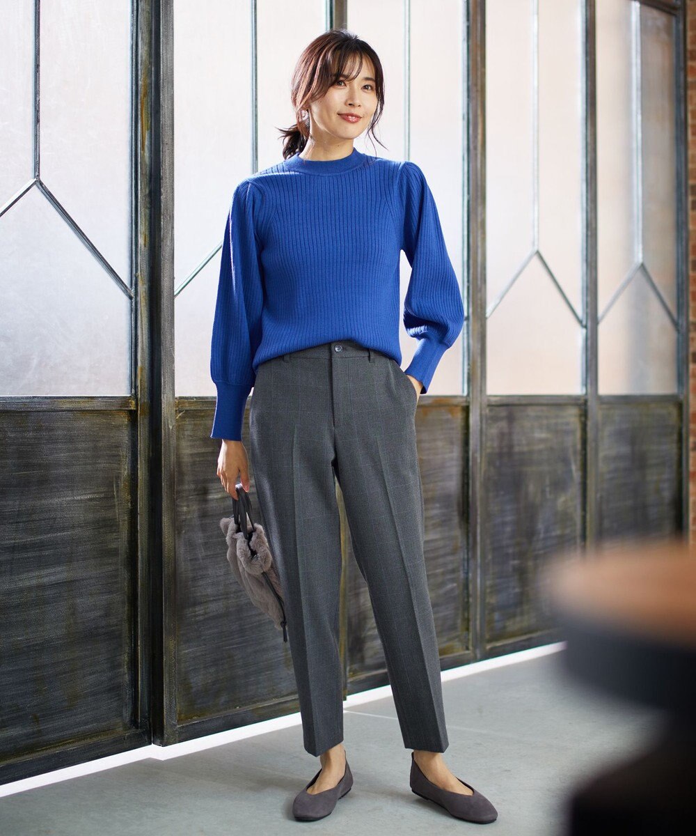 ANY L 【ウエストゴム/ストレッチ/裏起毛】シークレットウォーム　テーパードパンツ 