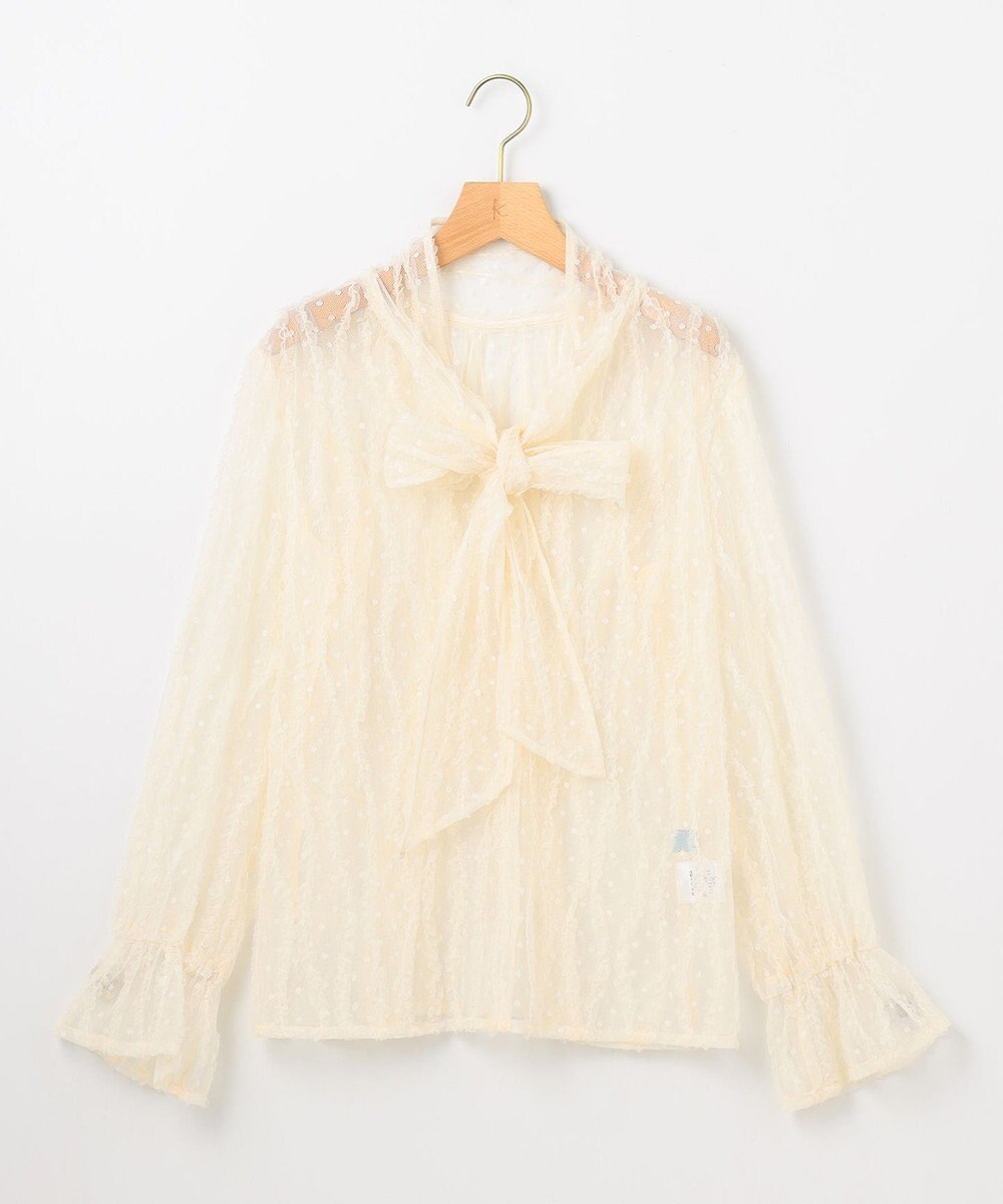 組曲 【前後着用可】チュールフリル ブラウス 
