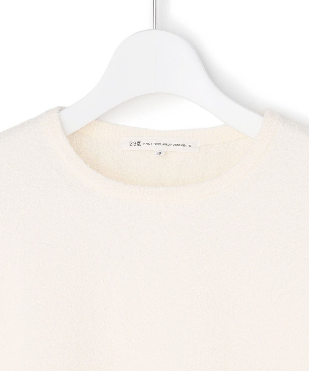 23区 コットンナイロンミニブークレ ニットT 