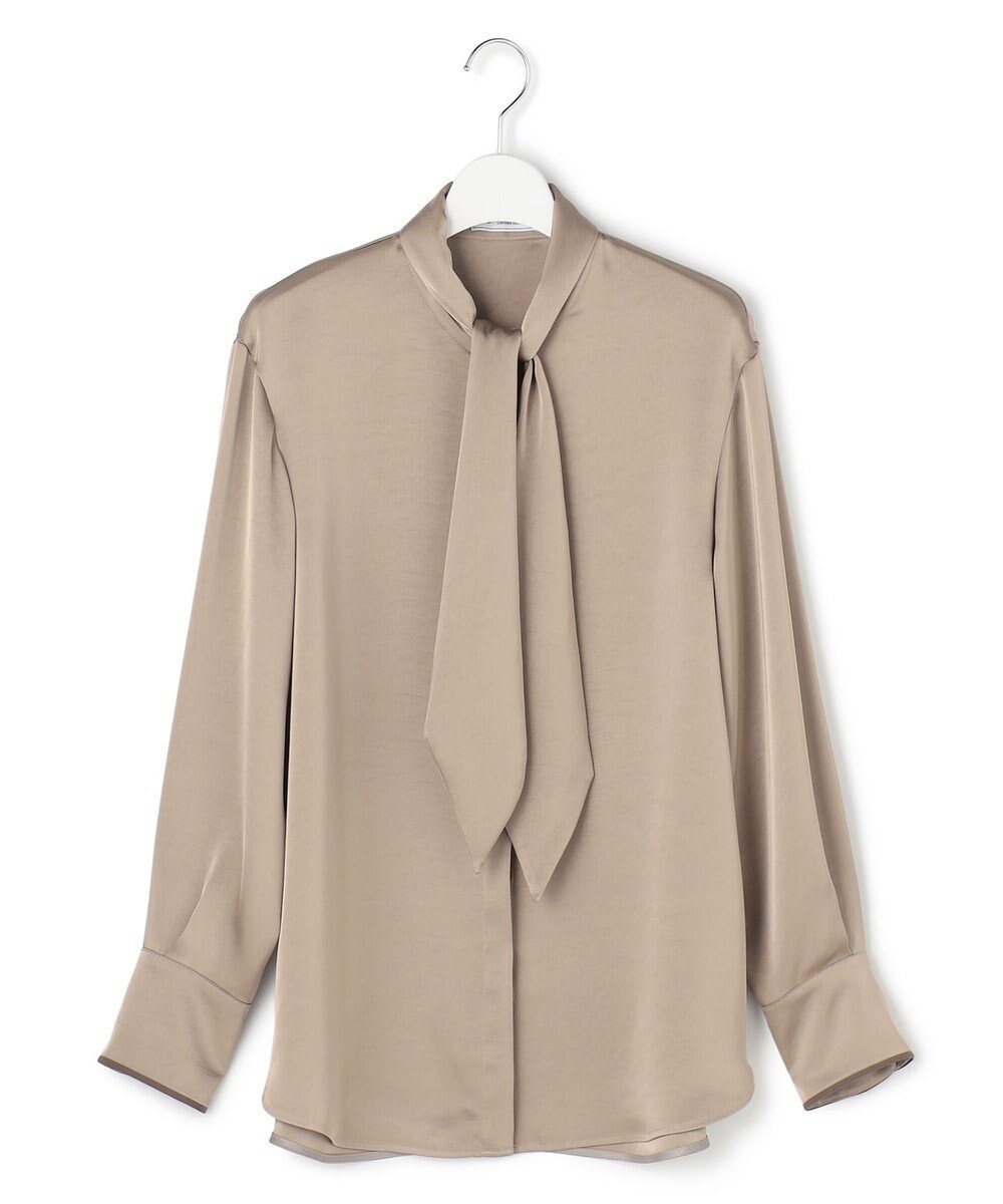 ICB L 【WEB＆一部店舗限定】 DrapySatin ボウタイブラウス 