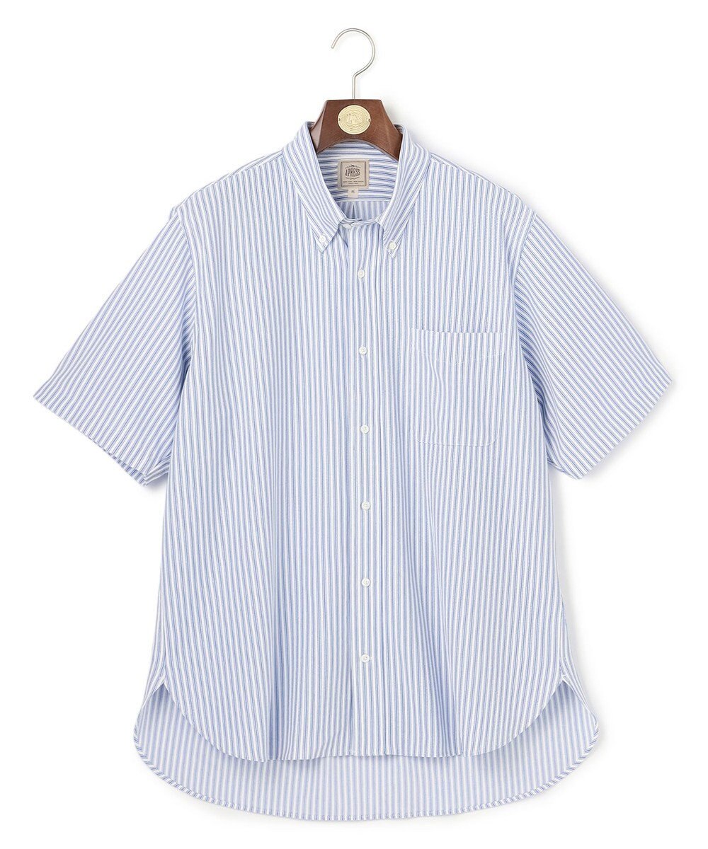 J.PRESS MEN 【KING SIZE】【吸水速乾 / 抗菌防臭 / 遮熱 / 防シワ】【J.PRESS OXFORD JERSEY】カノコインレイ半袖 シャツ / B.D. 