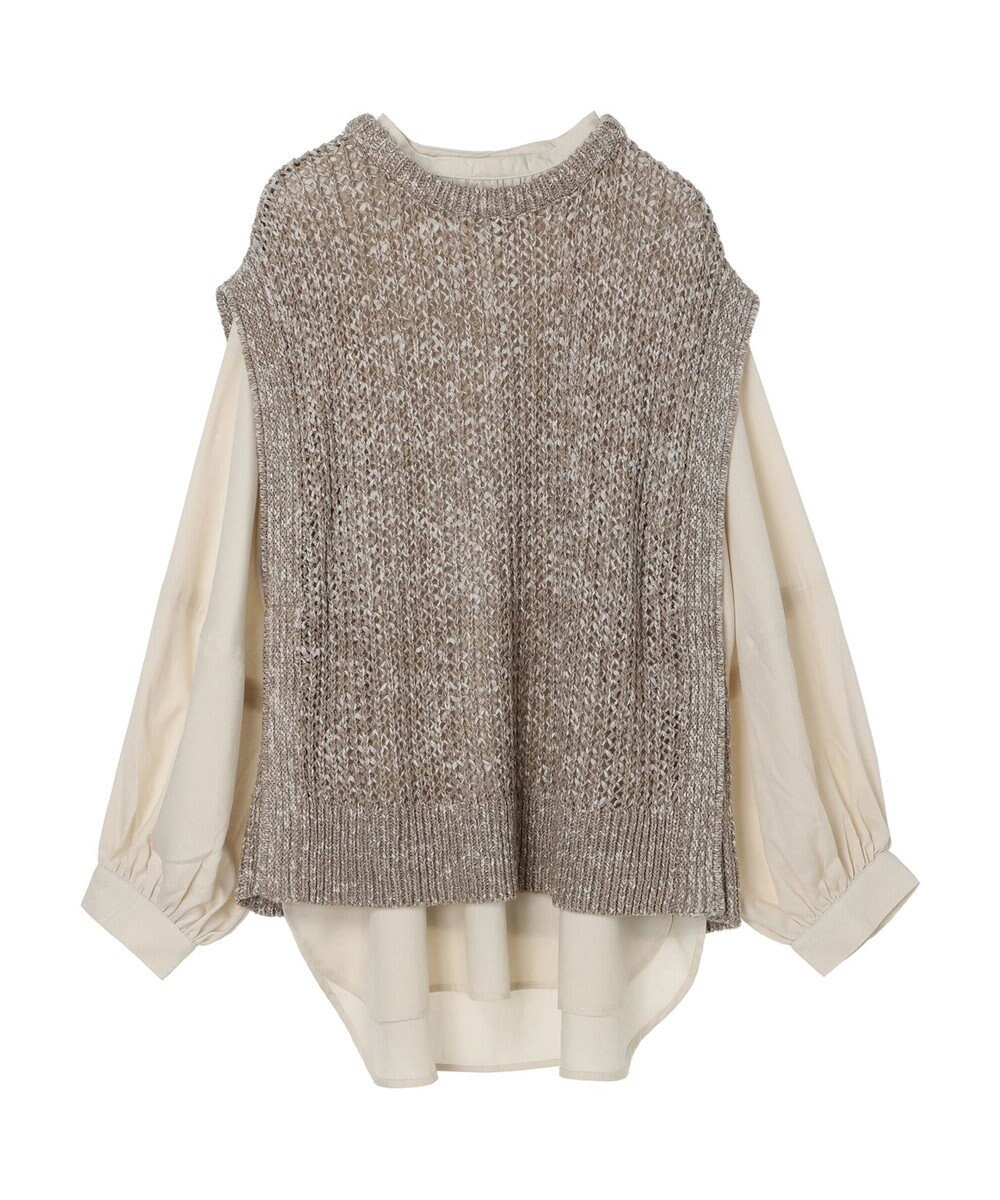 AMERICAN HOLIC ＳＥＴ　ボリュームスリーブシャツ＋ニットベスト 