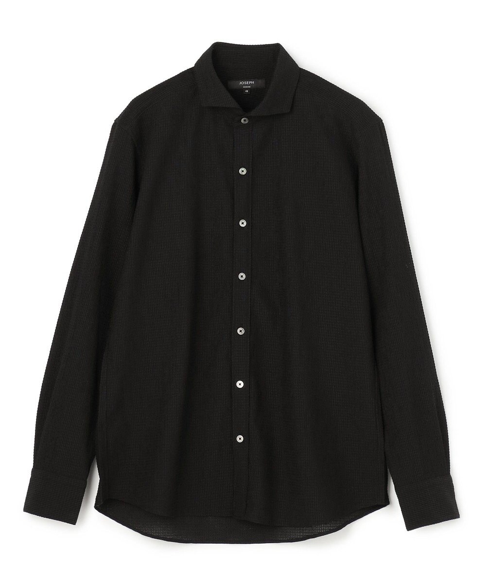 JOSEPH HOMME 【新モデル】トリコサッカーストレッチ 　ホリゾンタルカラーシャツ 