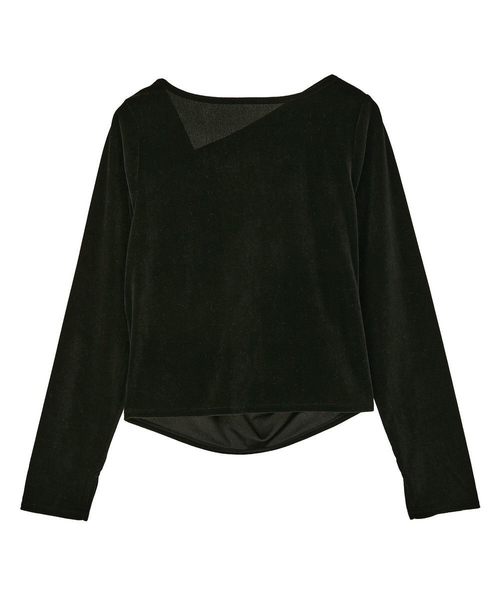 earth music&ecology シアーベロアドレープネックプルオーバー 