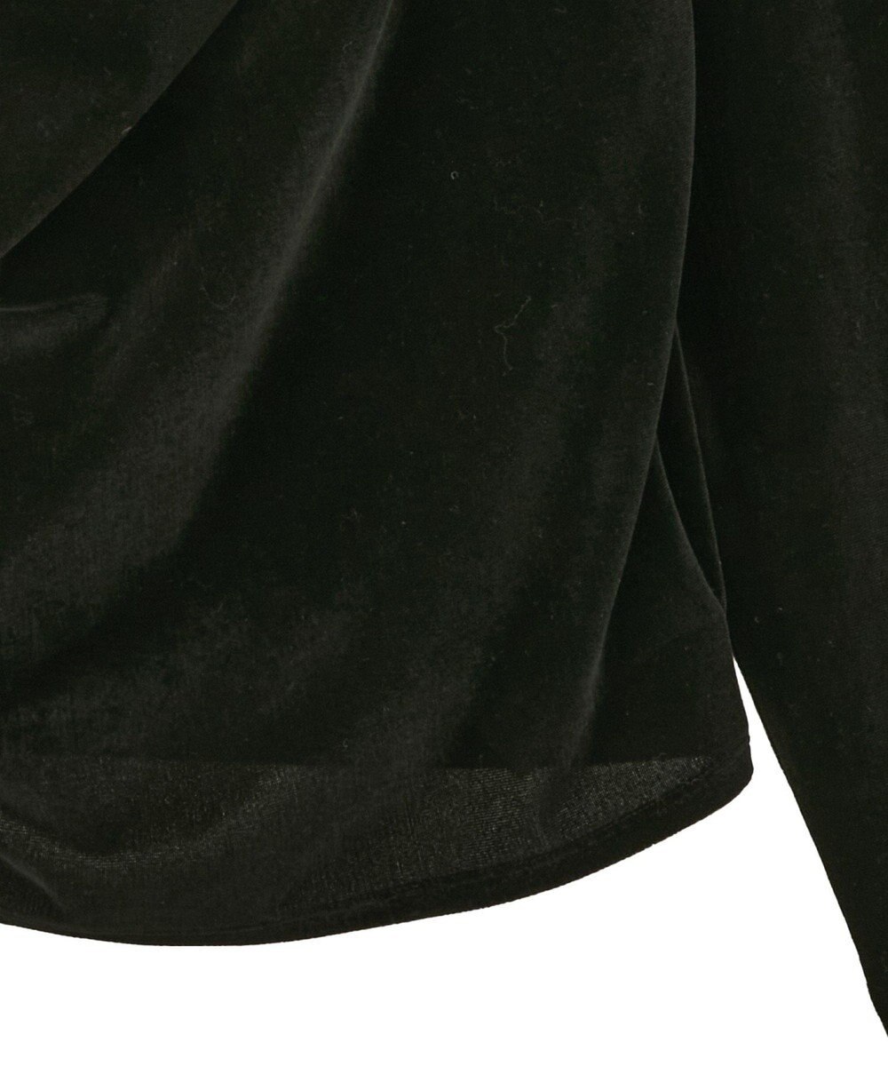 earth music&ecology シアーベロアドレープネックプルオーバー 