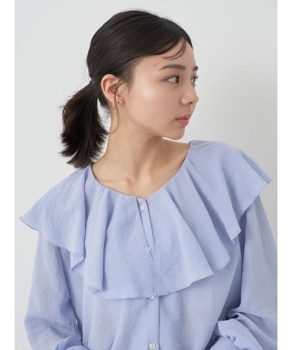 earth music&ecology ラッフルショートブラウス 