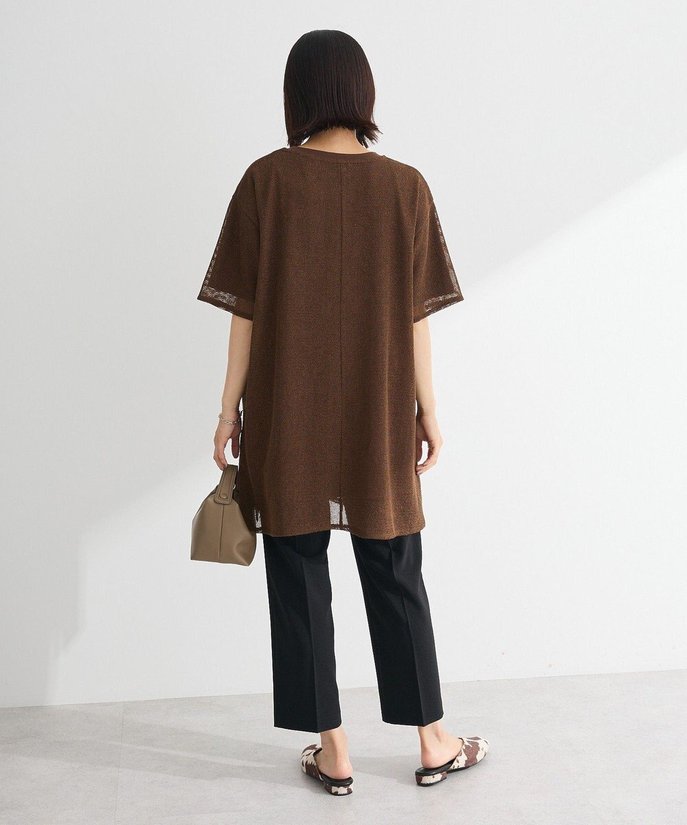 Green Parks 半袖メッシュドッキングチュニック 