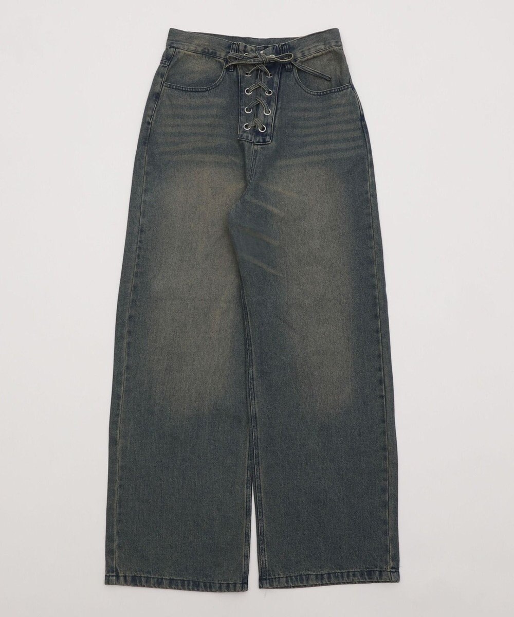 WEGO レースアップデニムパンツ 