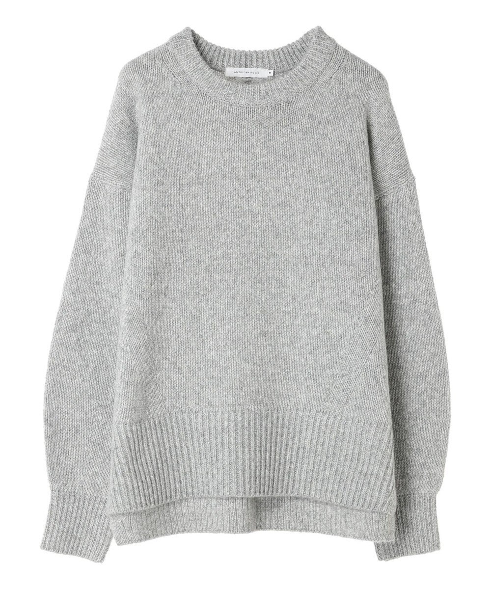 AMERICAN HOLIC サイドスリット袖ボリュームニットプルオーバー 