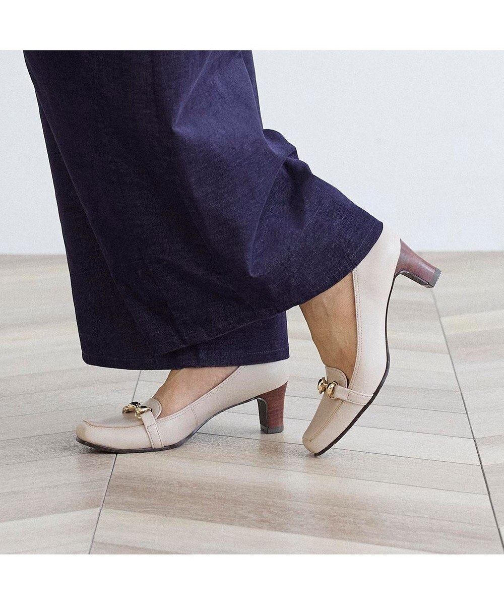 ing <ing>【WEB限定】ヒールアップビットローファー 