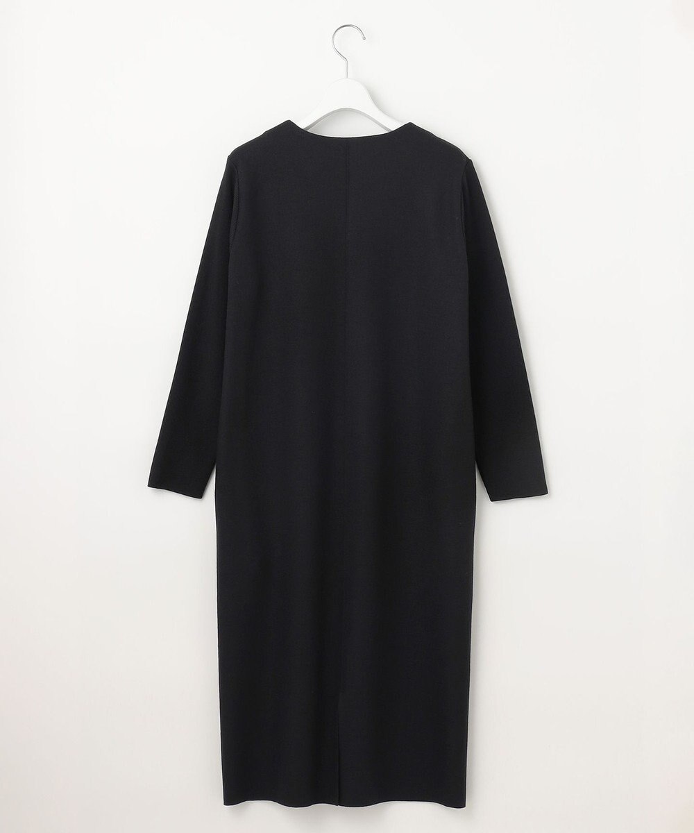 自由区 L ウールニットコンビジャージーVネック ワンピース 