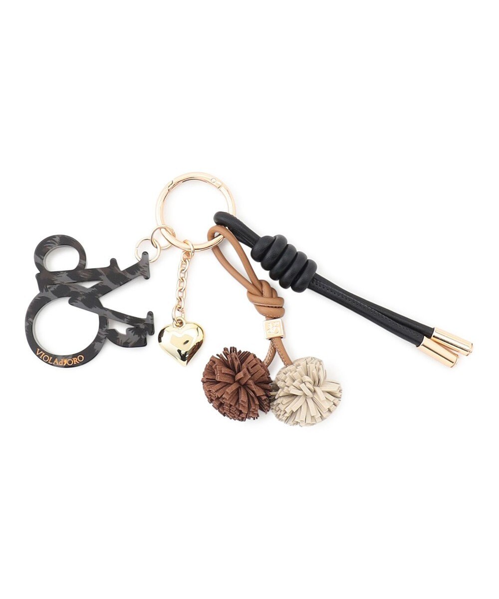 23区 VIOLAd'ORO ロゴアクリル タッセル付き バッグチャーム 